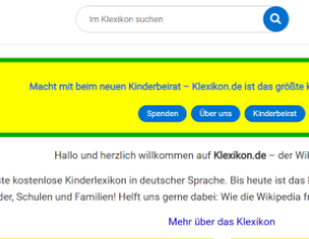 Zufallsartikel im Klexikon entdecken Seitenvorschau klexikon.zum.de