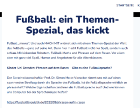 Mach mit: Fußball-Spezial Seitenvorschau mach-mit.berlin.de