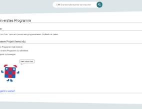 ZUM Grundschullernportal: Programmieren mit Cubi Seitenvorschau grundschullernportal.zum.de