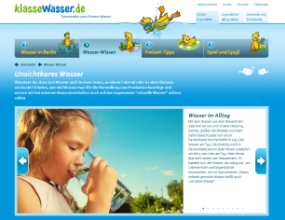 KlasseWasser.de: Unsichtbares Wasser entdecken Seitenvorschau klassewasser.de/