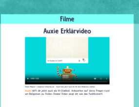 Religionen-entdecken.de: den kindgerechten Chatbox Auxie entdecken Seitenvorschau religionen-entdecken.de