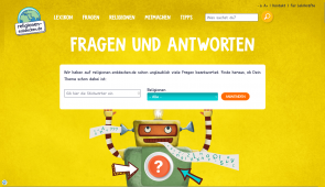 Screenshot der Kinderseite religionen-entdecken.de