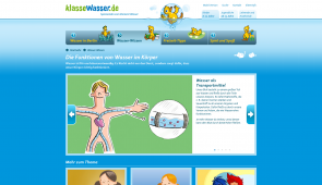 Screenshot der Kinderseite klassewasser.de
