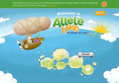 Screenshot der Kinderseite alleleland.de