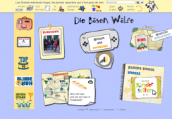 Screenshot der Kinderseite boeser-wolf.schule.de