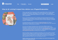 Screenshot der Kinderseite Knipsclub.de