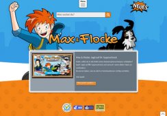 Screenshot der Kinderseite max-und-flocke-helferland.de