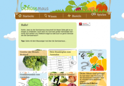 Screenshot der Kinderseite Gemüsemaus