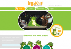 Screenshot der Kinderseite LegaKids